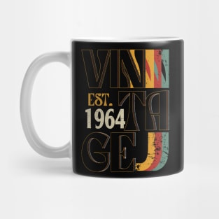 Birthday for Men Est. 1964 Retro Bday 60th Birthday Gift Mug